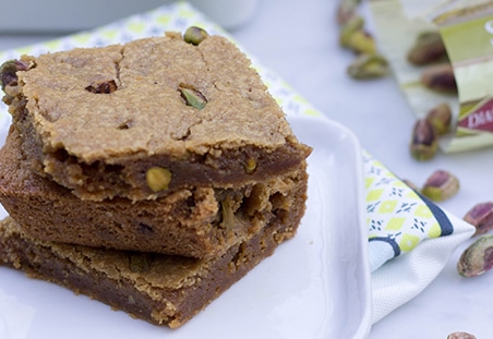 Browned Butter Pistachio Blondies