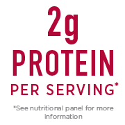 Two grams protein per serving seal.