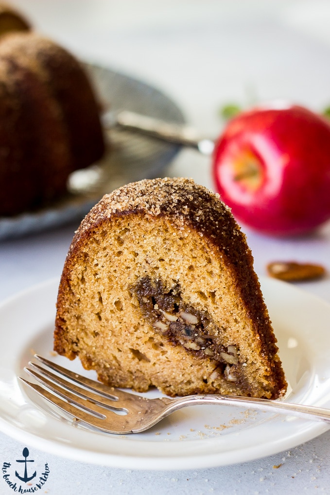 Apple Cider Doughnut Bundt Cake with Pecan Brown Sugar Ripple