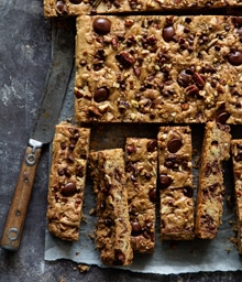 Sliced Pecan Blondie Bar Dunkers.