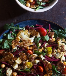 Plate of Power Salad with Jalapeno Dressing.