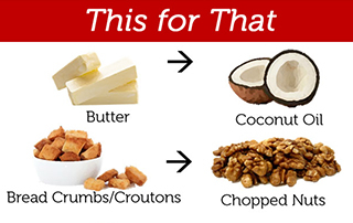 Infographic of simple recipe swaps.