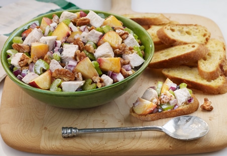 Chicken Salad with Peaches and Walnuts