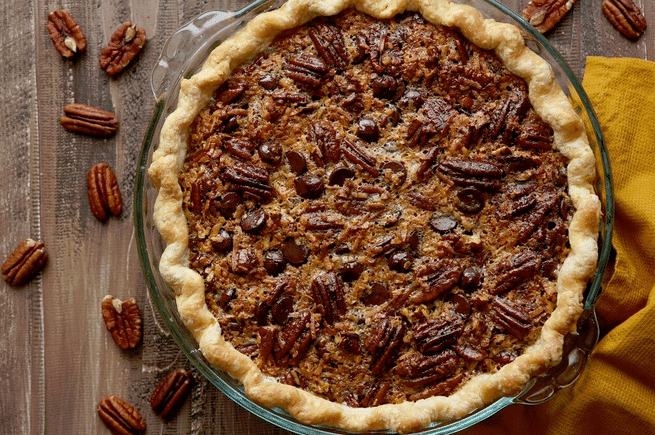 Chocolate Coconut Pecan Pie - Diamond Nuts