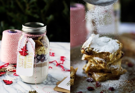 Gooey White Chocolate, Walnut, and Cranberries Blondies