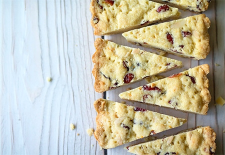 Cranberry Orange Almond Shortbread