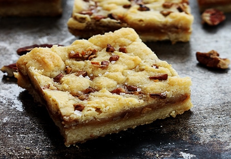 Salted Caramel Pecan Butter Bars