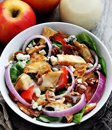 Bowl of Creme De La Crumb's Fuji Apple Salad.