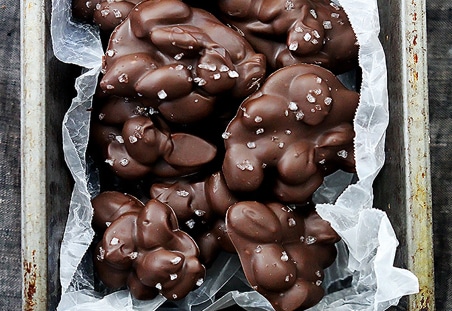 3-ingredient Chocolate Almond Clusters