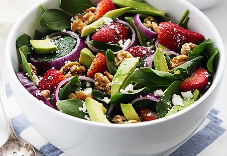 Strawberry Avocado Spinach Salad