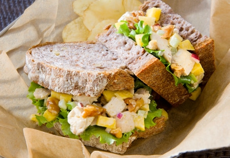 Curried Mango-Walnut Chicken Sandwich