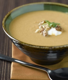 Bowl of Curry Pumpkin Soup.