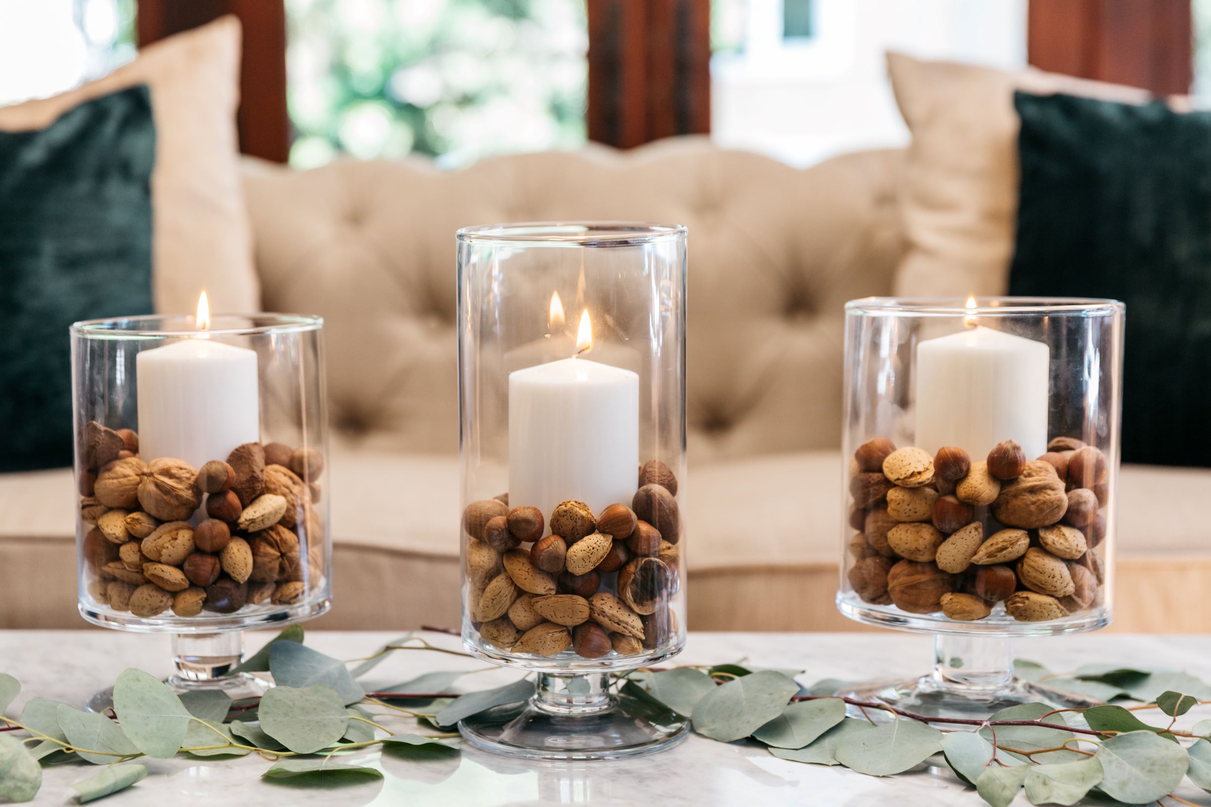 DIY Votive Candle Holder - Diamond Nuts