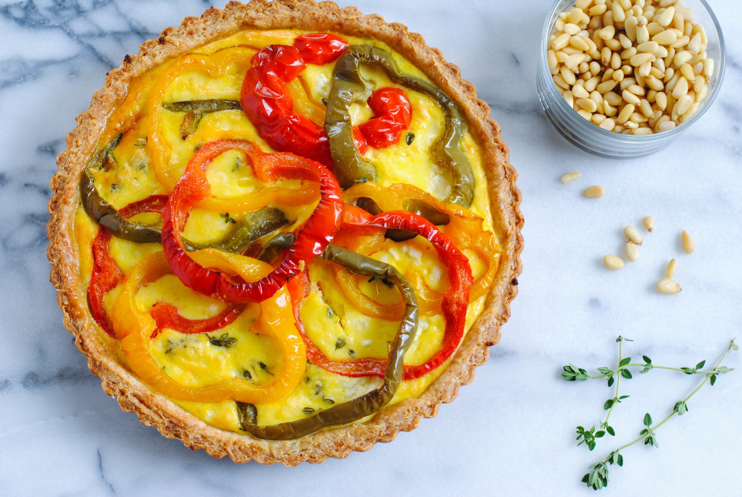 Foxes Love Lemons Bell Pepper Quiche with Pine Nut Crust2