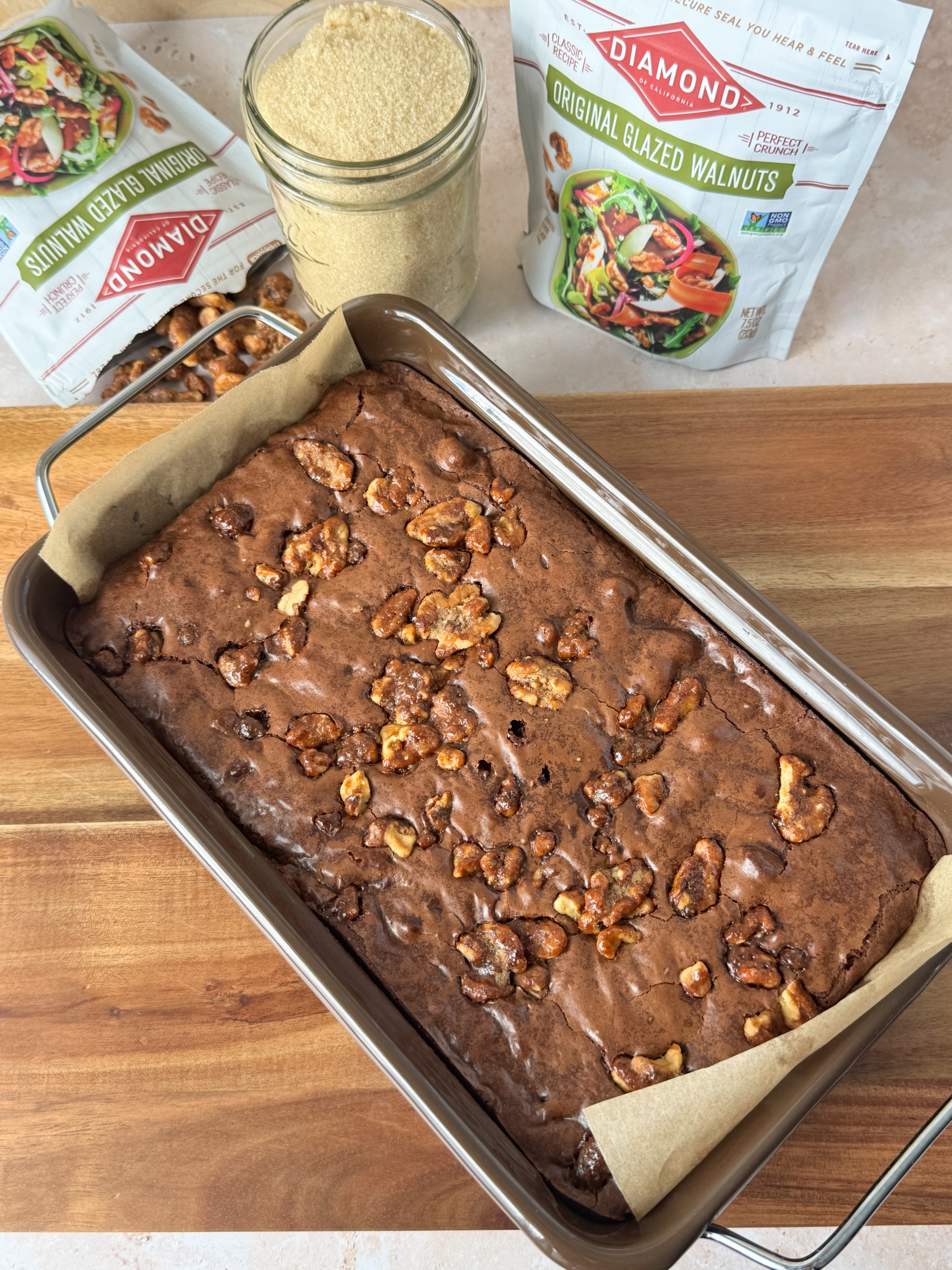Candied Walnut Brownies