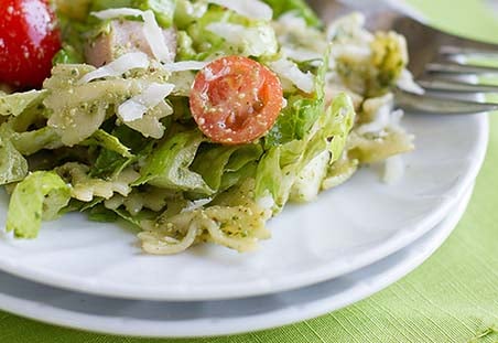 Pesto Pasta and Ham Salad