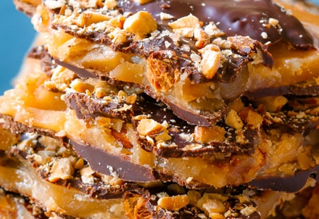 Salted Dark Chocolate Almond Toffee