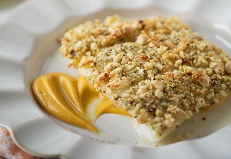 Spiced Almond Crusted Halibut