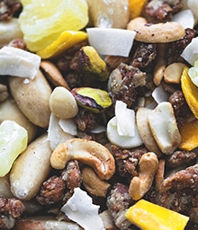 Close-up on Tropical Trail Mix.