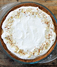 Top view Almond Butter Pie.