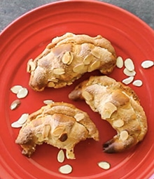 Plate of Easy Almond Croissants.