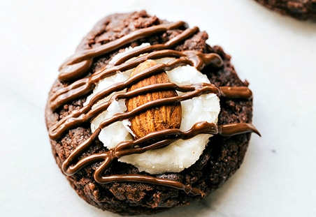 Almond Joy Thumbprint Cookies