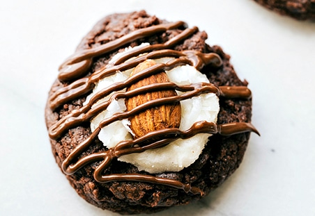 Almond Joy Thumbprint Cookies