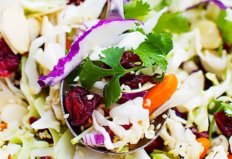 Asian Cranberry Almond Salad with Sesame Dressing