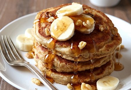 Whole Wheat Banana Nut Pancakes