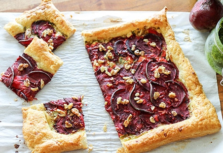 Beet, and Gorgonzola Tart with Walnuts