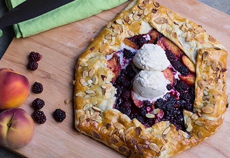 Rustic Peach and Blackberry Tart