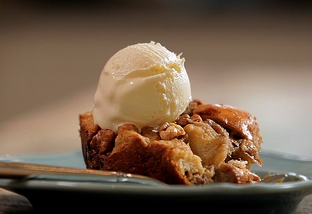 Banana Walnut Bread Pudding