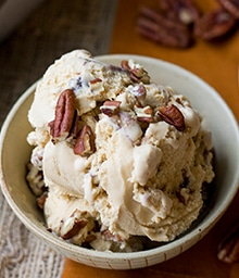 Big bowl of Butter Pecan Ice Cream.