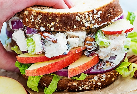 Apple Pecan Chicken Salad Sandwich