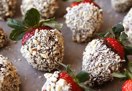 Chocolate Hazelnut Covered Strawberries