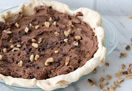 Chocolate Walnut Mousse Pie