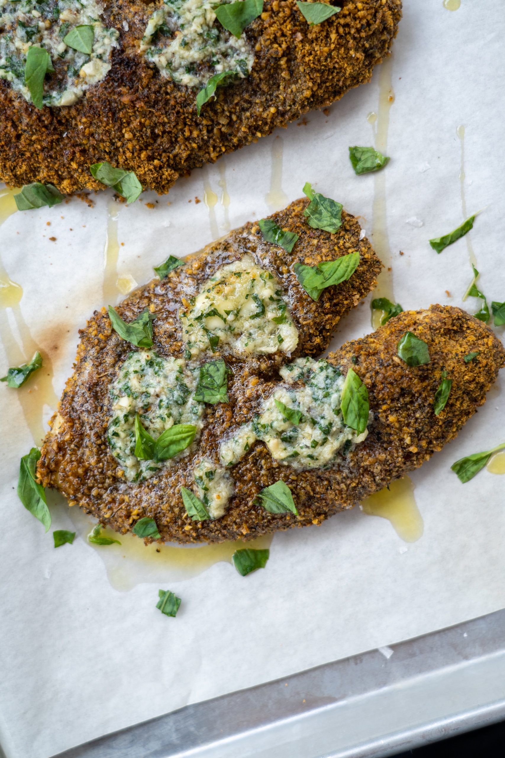 Diamond Nut Crusted Tilapia with Compound Butter