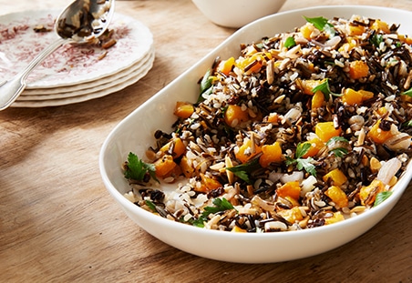 Wild Rice and Butternut Squash Stuffing with Almonds