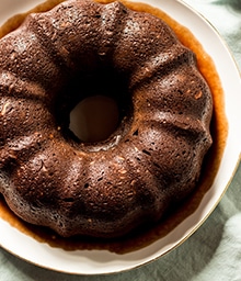 Chocolate Almond Rum Bundt Cake.