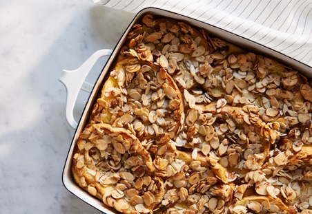French Toast Casserole with Almonds and Ricotta