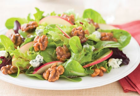 Glazed Walnut, Apple & Blue Cheese Salad