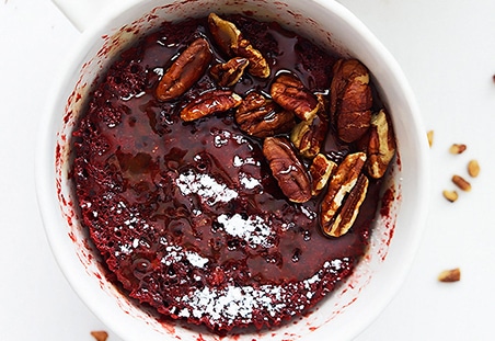 Red Velvet Mug Cakes For Two