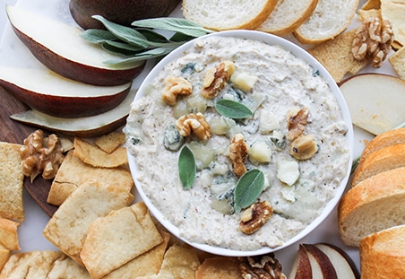 Gorgonzola and Walnut Dip with Sage