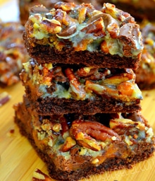 Stack of three Turtle Seven Layer Bars.