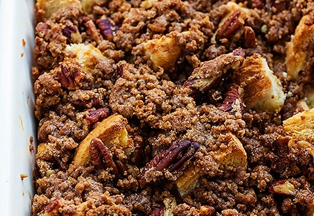 Overnight Cinnamon Pecan French Toast Casserole