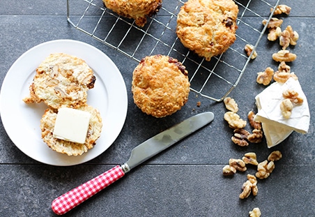 Honey Walnut and Brie Biscuits