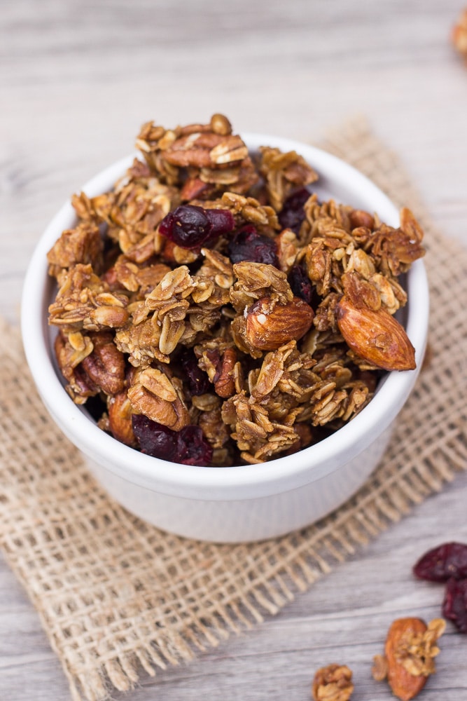 Bowl of Maple Cinnamon Granola.