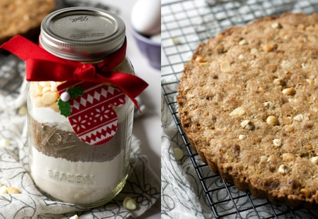 Whole Wheat White Chocolate Macadamia Cookie Cake