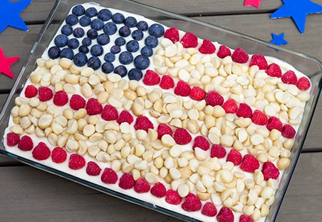 Macadamia Nut American Flag Cake