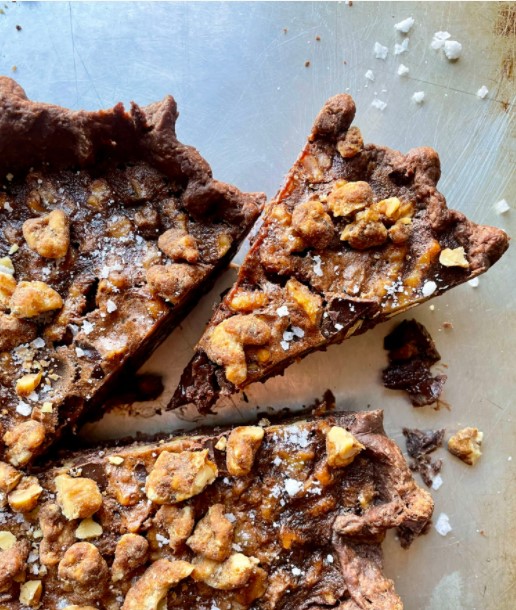 Dark Chocolate and Maple Walnut Pie.